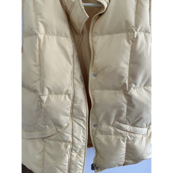 Talbots Womens Juniors S Quilted Puffer Vest Yellow Preppy Casual Winter - Picture 5 of 9